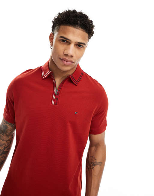Tommy Hilfiger - Polo coupe classique - Rouge