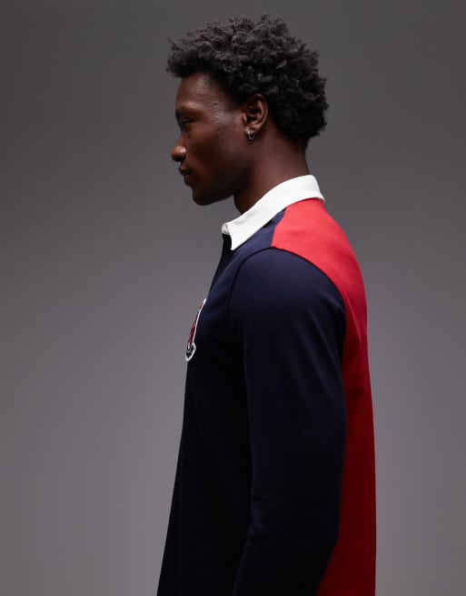 Tommy Hilfiger - Polo de rugby à manches longues avec logo écusson - Bleu marine , 4 de 5