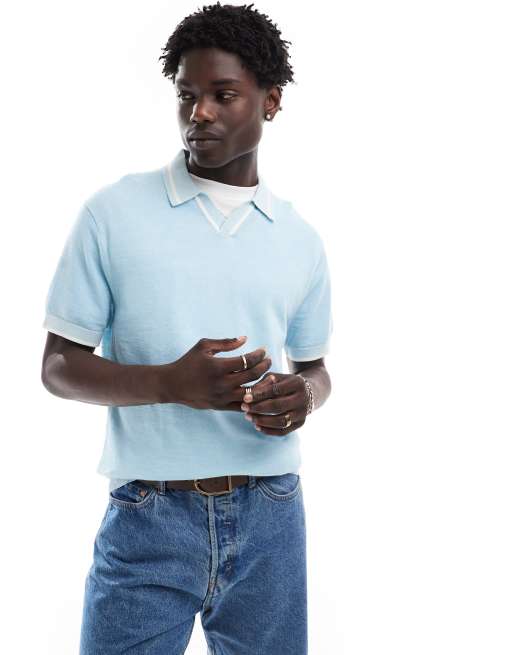 Tommy Hilfiger - Polo décontracté en maille - Bleu
