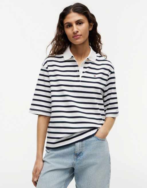 Tommy Hilfiger - Polo décontracté en maille interlock - Bleu multicolore