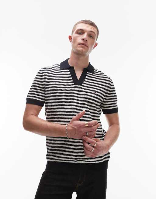Tommy Hilfiger - Polo en maille texturée à rayures - Multicolore