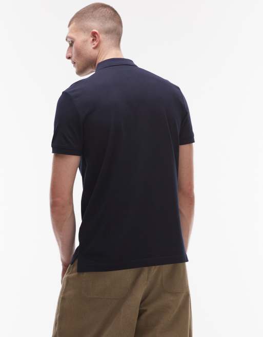 Tommy Hilfiger – Polohemd in Marineblau mit Kontrastkragen, 4 von 4