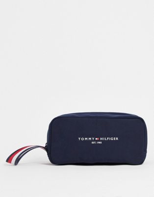 Tommy Hilfiger polyester blend established wash bag in navy