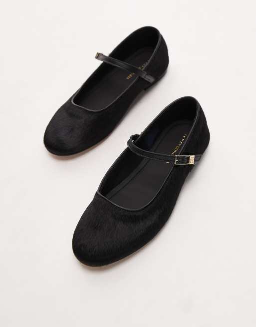 Tommy Hilfiger pony hair mary janes in black, 2 of 4