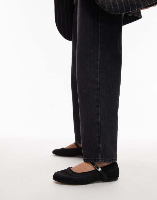 Tommy Hilfiger pony hair mary janes in black, 3 of 4