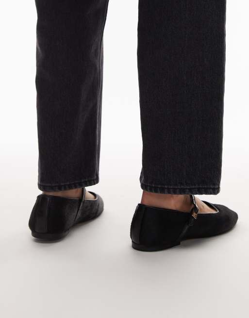 Tommy Hilfiger pony hair mary janes in black, 4 of 4