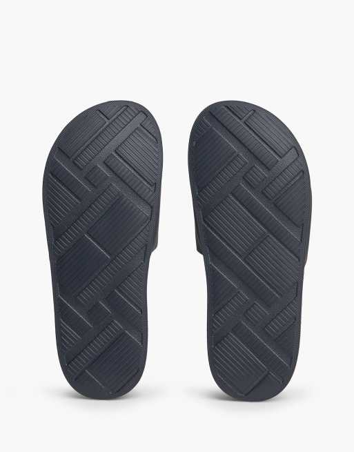 Tommy Hilfiger Pool-Slides mit Logo-Patch und konturiertem Fußbett in Dunkelblau, 5 von 7