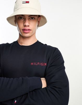 Tommy Hilfiger pop colour sweatshirt in black - ASOS Price Checker