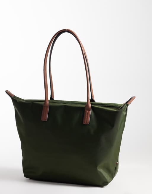 Tommy Hilfiger popette maxi tote tas in kaki, 4 van 4