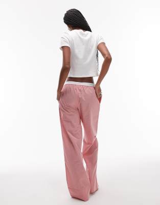 Tommy Hilfiger Poplin Pajama Pants In Red