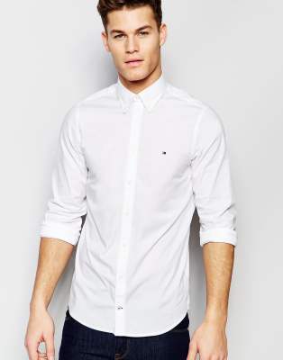 tommy hilfiger stretch poplin shirt