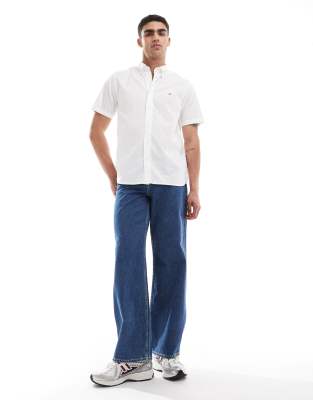 Tommy Hilfiger Tommy Hilfiger poplin short sleeve shirt in white