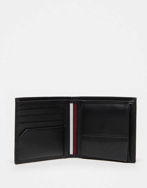 Tommy Hilfiger - Portafogli nero con tasca portamonete con logo, 2 di 4