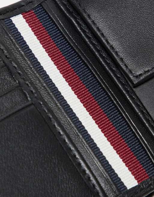 Tommy Hilfiger - Portafogli nero con tasca portamonete con logo, 3 di 4