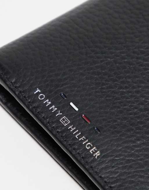 Tommy Hilfiger - Portafogli nero con tasca portamonete con logo, 4 di 4