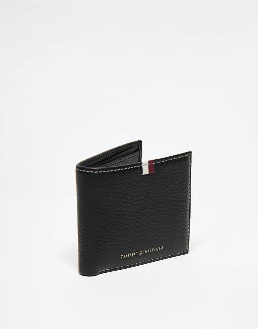 Tommy Hilfiger - Portafoglio piccolo nero con scomparti per carte di credito