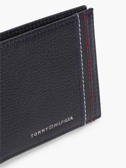 Tommy Hilfiger - Porte-cartes en cuir à deux volets - Bleu foncé, 2 de 4