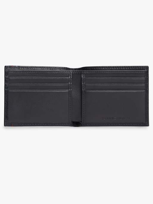 Tommy Hilfiger - Porte-cartes en cuir à deux volets - Bleu foncé, 3 de 4