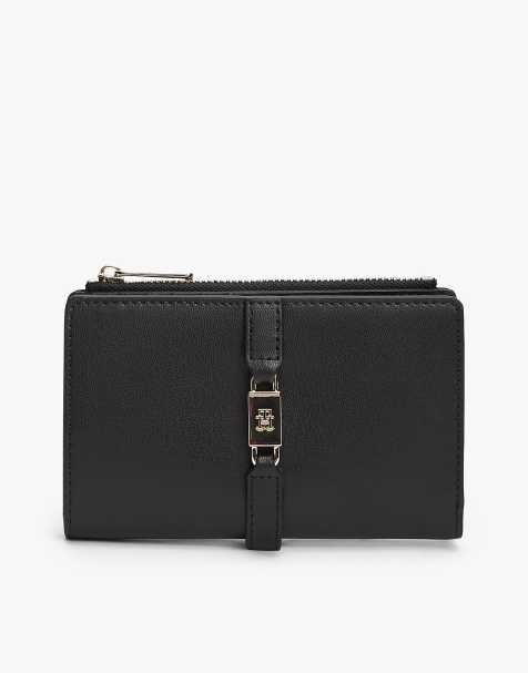 Tommy Hilfiger - Portefeuille à deux volets avec logo monogramme - Noir - view 1