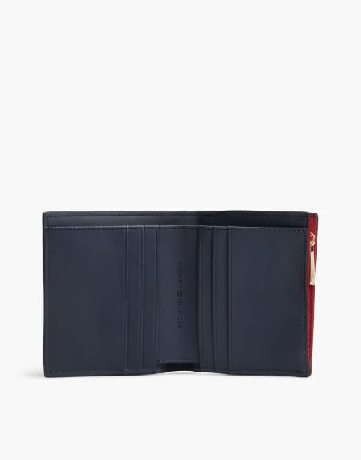 Tommy Hilfiger portefeuille pliant à plaque monogramme TH bordeaux foncé, 4 de 4