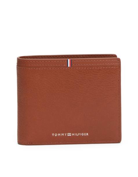 Tommy Hilfiger - Portefeuille porte-billets en cuir avec compartiment pour pièces de monnaie - Marron - view 1