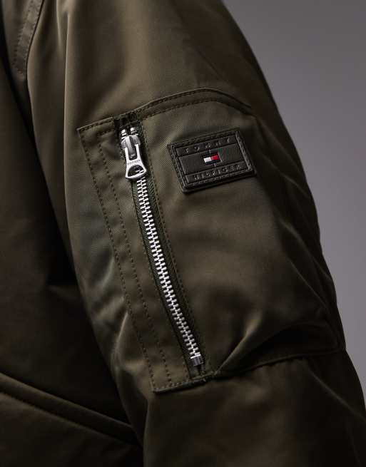 Tommy Hilfiger - Premium - Armygrøn bomber-jakke , 3 af 4