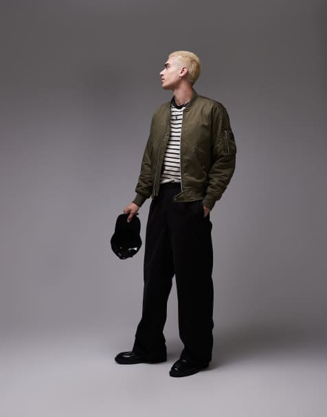 Tommy Hilfiger premium bomber jacket in army green - view 1