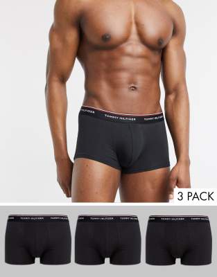 Tommy Hilfiger premium essential 3 trunks in black | ASOS