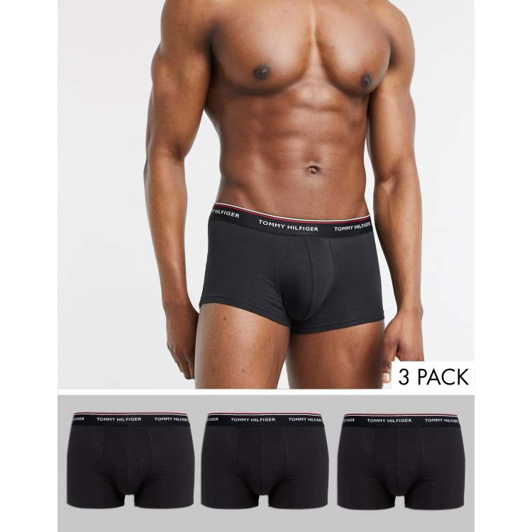 Tommy Hilfiger premium essential 3 trunks in black | ASOS