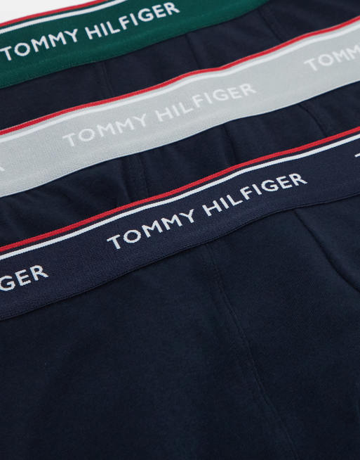 Tommy Hilfiger – Premium Essentials – 3er-Pack Unterhosen in Marineblau mit farbigem Bund , 4 von 4