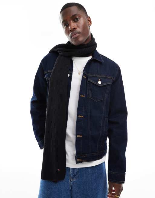 Tommy Hilfiger - Premium - Katoenen sjaal in zwart