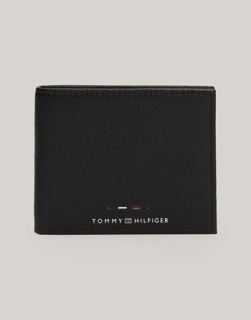 Tommy Hilfiger – Premium – Kreditkarten-Brieftasche aus Leder in Schwarz