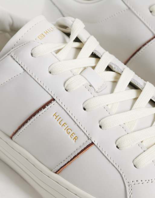 Tommy Hilfiger premium læder park sneakers i hvid, 3 af 4