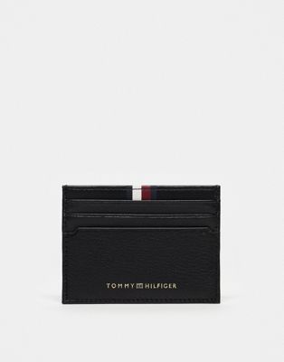 Tommy Hilfiger premium leather card holder in black