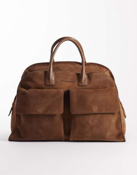 Tommy Hilfiger premium suede doctor bag in toffee - view 1