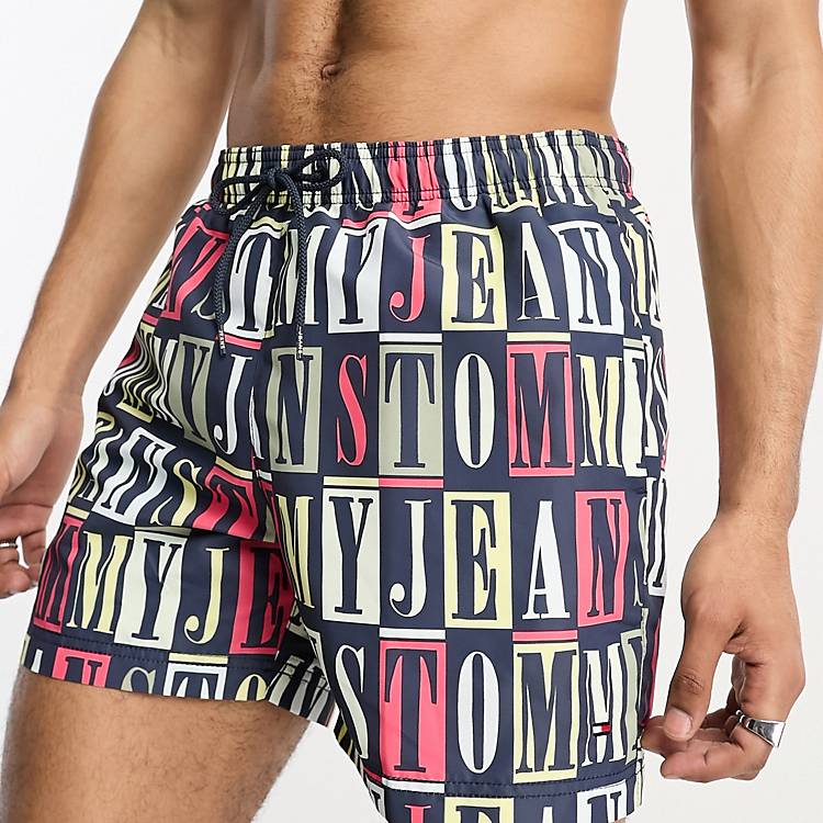 Tommy printed drawstring shorts in multi |