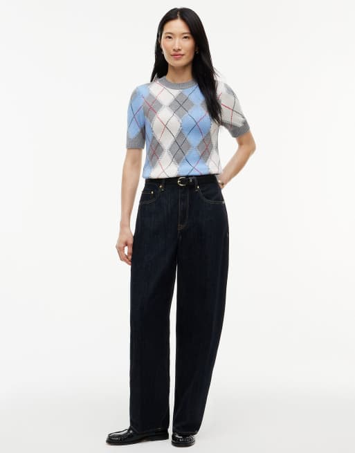 Tommy Hilfiger pull à manches courtes argyle gris chiné moyen, 2 de 6