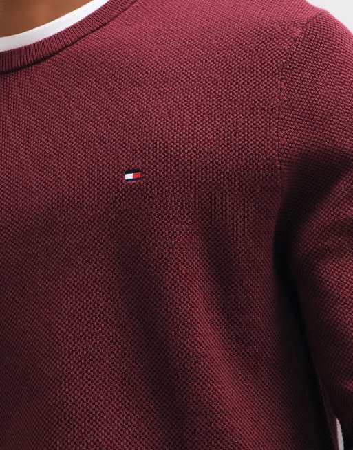Tommy Hilfiger pull à motif drapeau bordeaux, 3 de 10