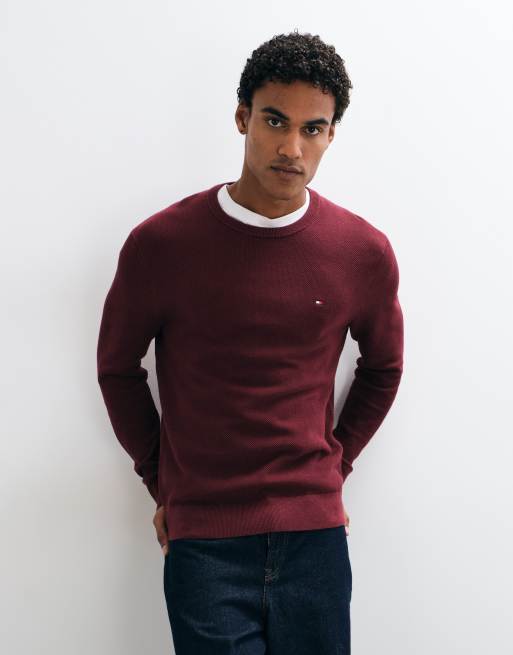 Tommy Hilfiger pull à motif drapeau bordeaux, 4 de 10