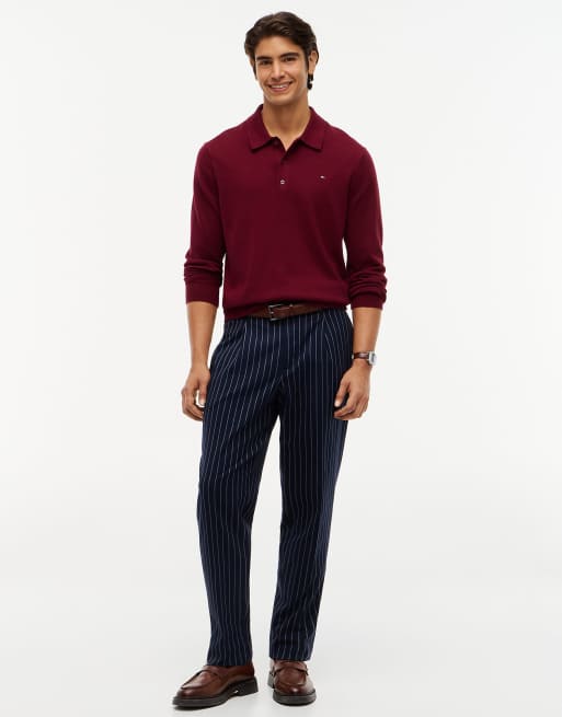 Tommy Hilfiger pull polo coupe regular bordeaux, 2 de 6