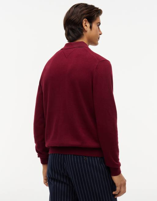 Tommy Hilfiger pull polo coupe regular bordeaux, 4 de 6