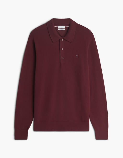 Tommy Hilfiger pull polo coupe regular bordeaux, 5 de 6