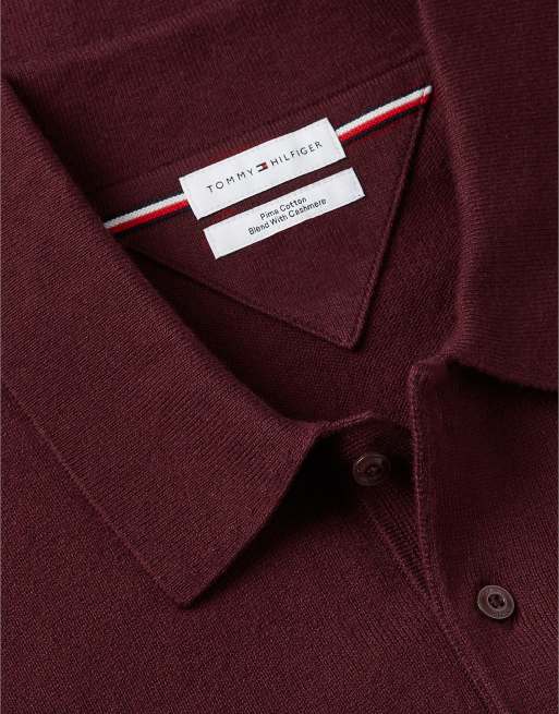 Tommy Hilfiger pull polo coupe regular bordeaux, 6 de 6