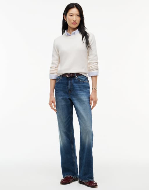 Tommy Hilfiger pull premium en maille à col rond couleur ivoire pétale, 2 de 7
