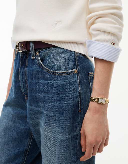 Tommy Hilfiger pull premium en maille à col rond couleur ivoire pétale, 4 de 7