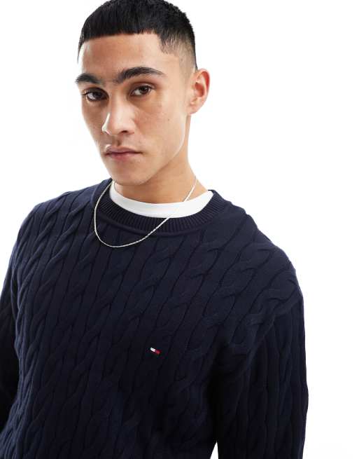 Tommy Hilfiger - Pull ras de cou - Bleu foncé