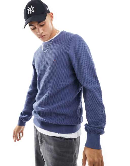 Tommy Hilfiger - Pull ras de cou - Bleu