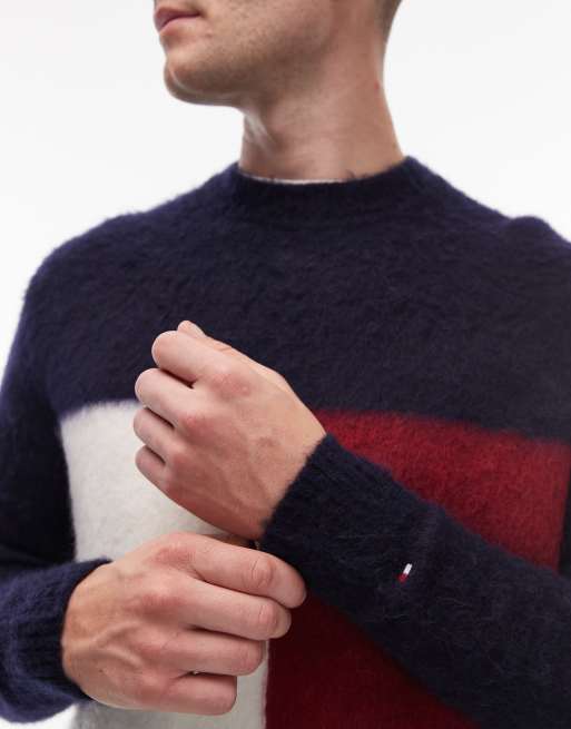 Tommy Hilfiger – Pullover aus Alpaka in Marineblau mit großer Flagge, 5 von 5