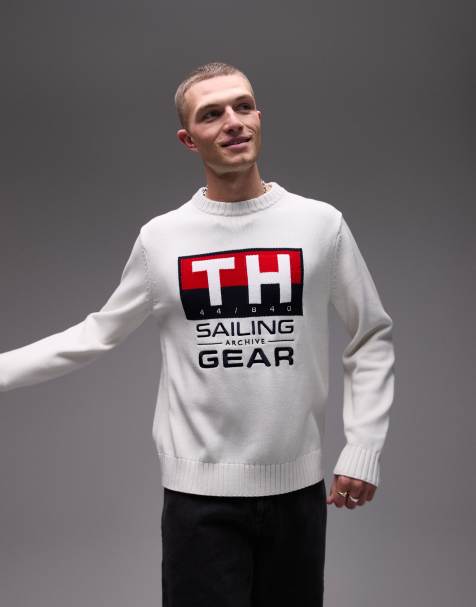Tommy Hilfiger – Pullover in Wollweiß mit „Sailing“-Schriftzug - view 1