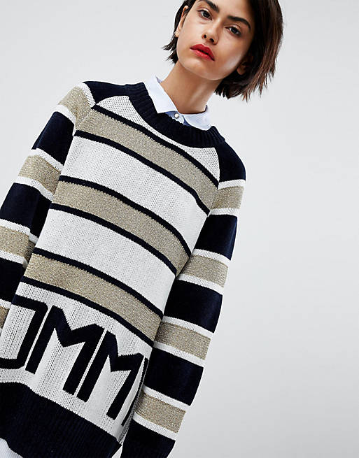 Tommy Hilfiger – Pullover mit markentypischen Streifen | ASOS
